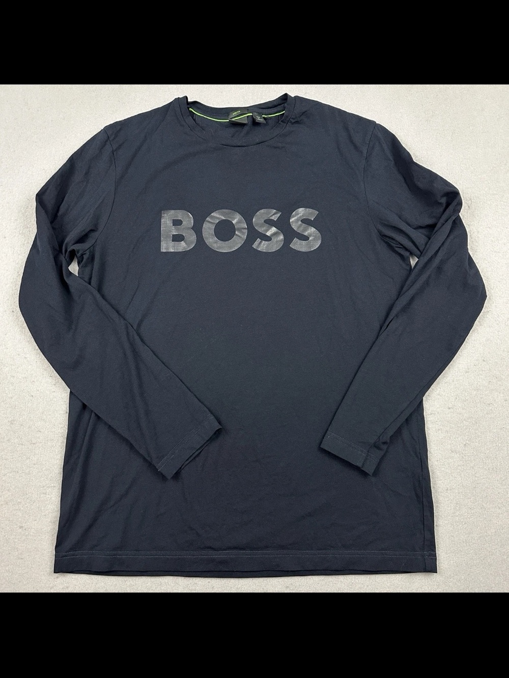 BOSS Men's Long-Sleeve Logo Tee - Black